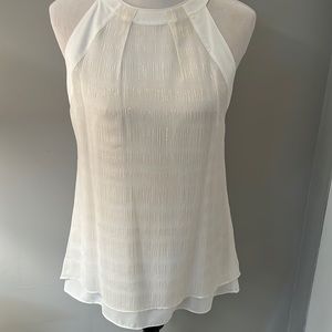 White House, Black market sleeveless tunic. Cream color.  Size 6.